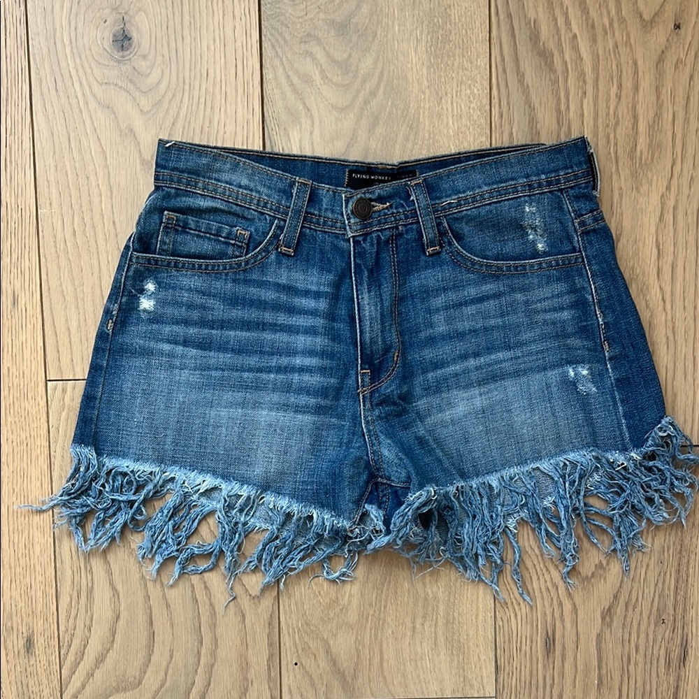 Distressed Denim Shorts